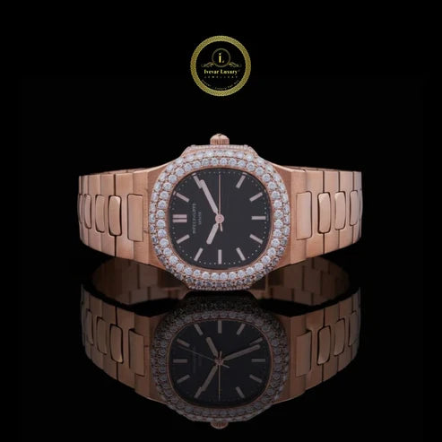 Royal Collection Two-Tone Luxury Wristwatch And Full Rose Gold Bezel Set Watch By Ivevar