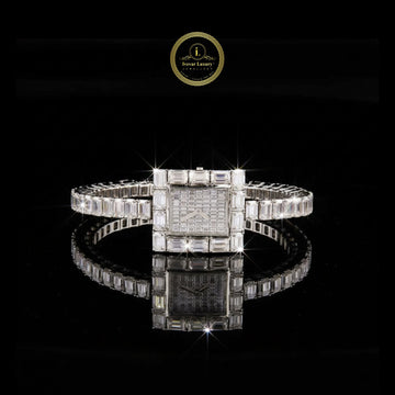 Eternal Radiance Diamond Watch with Emerald and Baguette Cut Stones A Symphony of Precision and Elegance