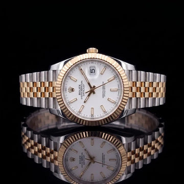 White Dial Two-Tone Automatic Date Watch