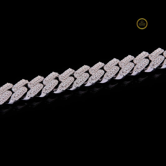 Custom Two Tone Diamond Cuban  Bracelet - Jewelry by Ivevar