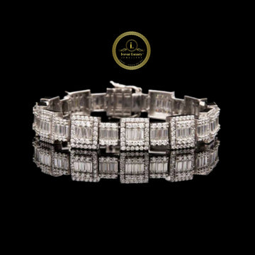 Moissanite Infinity Link Bracelet - VVS Moissanite Diamond Jewelry by Ivevar