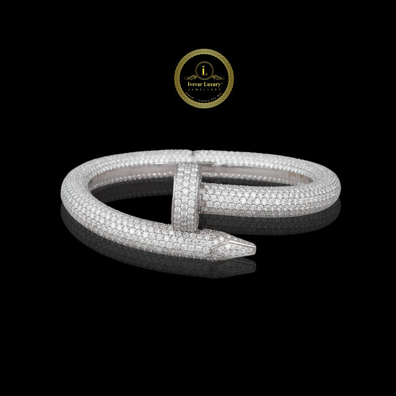 Luxury Custom Moissanite Diamond Charm Bracelet by Ivevar