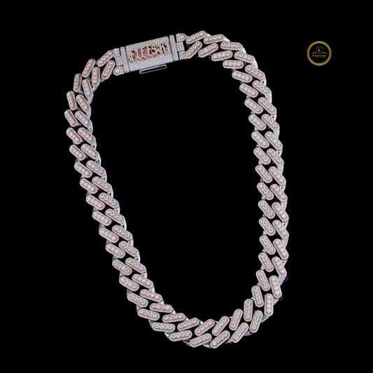 Iced Out Cuban Chain Necklace - Custom VVS Moissanite Diamond Jewelry for Men