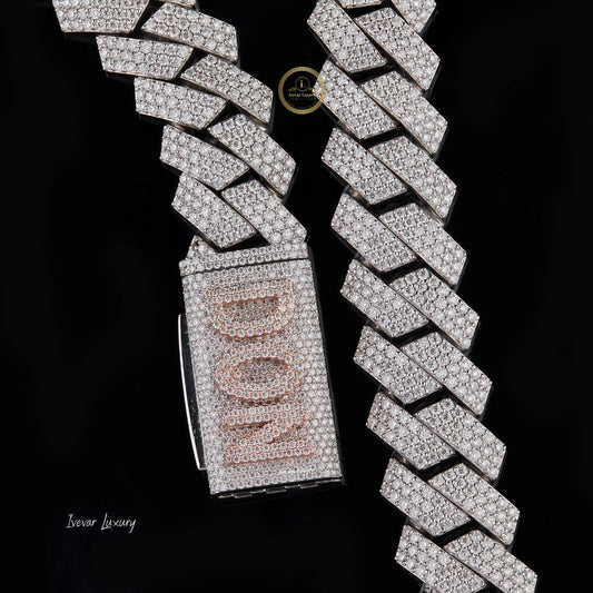 Ivevar Moissanite Diamond Men’s Luxury Custom Logo Cuban chain