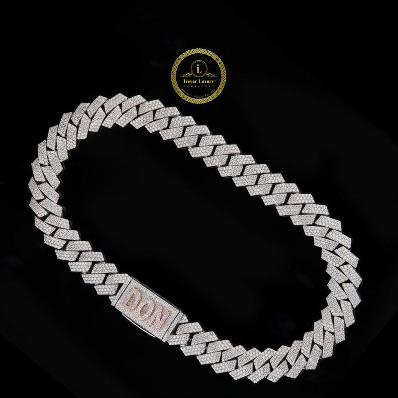 Ivevar Moissanite Diamond Men’s Luxury Custom Logo Cuban chain