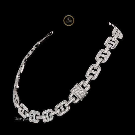 Ivevar Moissanite Diamonds Cuban Chain – Men’s Luxury Customizable Diamond Ice Cuban hip-hop
