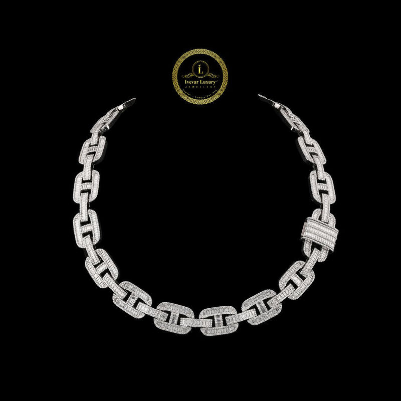 Ivevar Moissanite Diamonds Cuban Chain – Men’s Luxury Customizable Diamond Ice Cuban hip-hop
