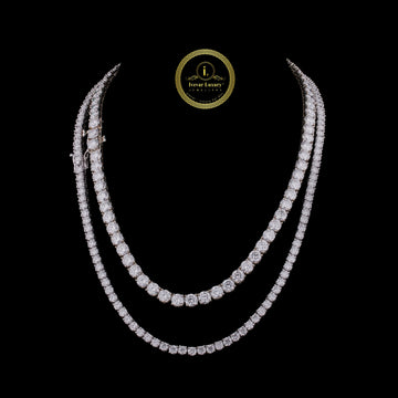 VVS Moissanite Chain Hiphop 925 Sterling Silver 5mm Iced Out Moissanite Tennis Chain by Ivevar