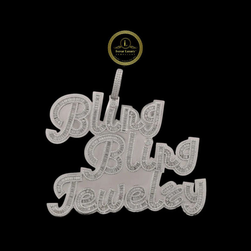Luxury Custom Pendant Lab Diamond Iced Out Name Necklace