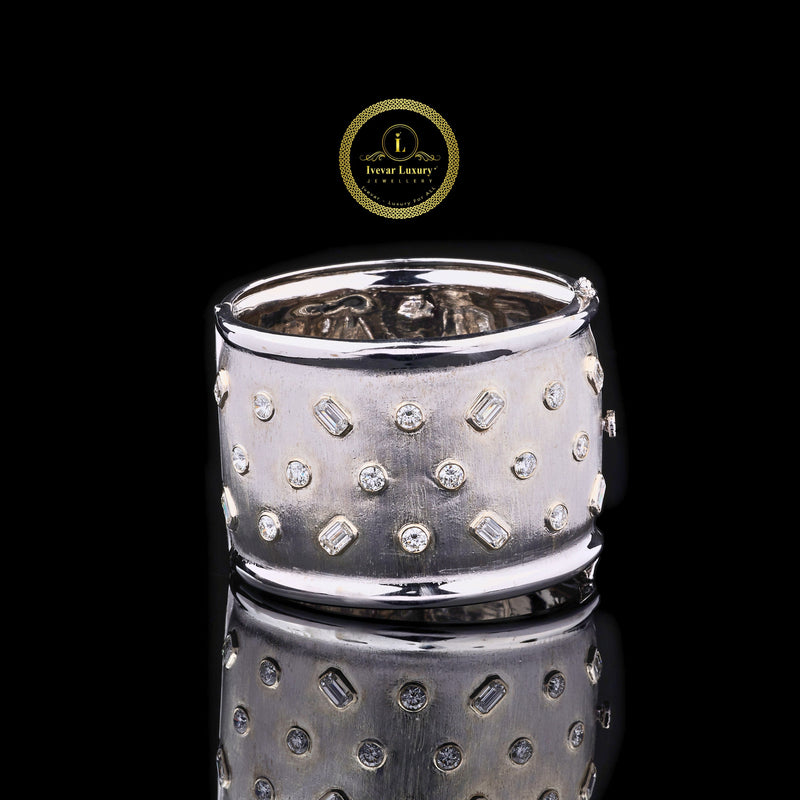 2.75 TCW Bold Lab Grown Baguette & Round Diamond Bracelet Modern Iced Style by Ivevar Luxury