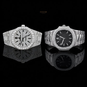 Fully Iced-Out Luxury Watch – Silver Diamond-Inspired Designer Style By Ivevar